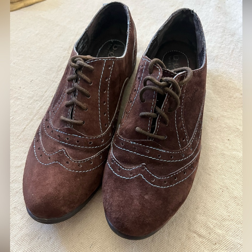 Born Size 8 SUZETTE Espresso Brown Suede Oxfords New Womens Shoes
